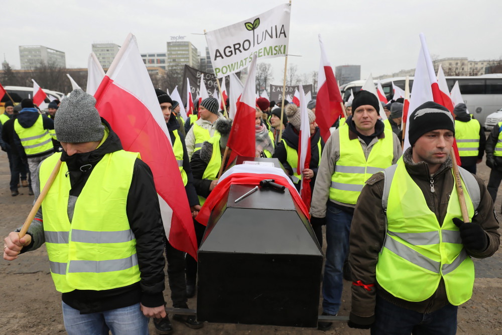 protest rolników w warszawie, warszawa, agrounia, michał kołodziejczak, pałac prezydencki