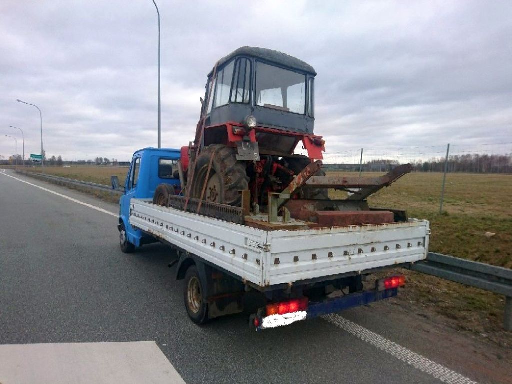 kontrola ciągników rolniczych, ważenie ciągników, Skrwilno, powiat rypiński, KMP Łódź