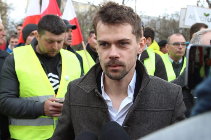 protest, AGROunia, protest rolników, plac Zawiszy, Warszawa, Michał Kołodziejczak, protest AGROunii w stolicy