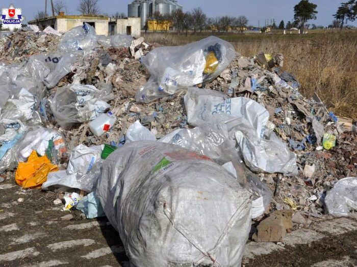 odpady, śmieci, lubelskie, policja