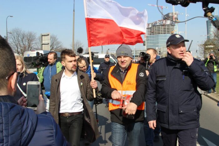 manifestacja rolników w Warszawie, protest, AGROunia, Warszawa, Michał Kołodziejczak