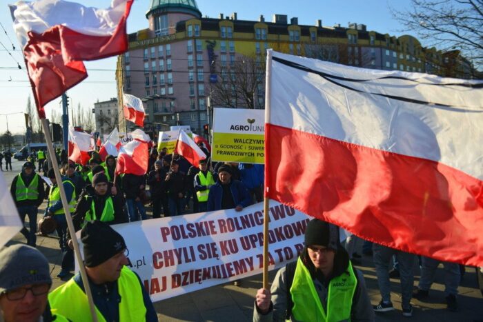 manifestacja rolników w Warszawie, protest, AGROunia, Warszawa, Michał Kołodziejczak