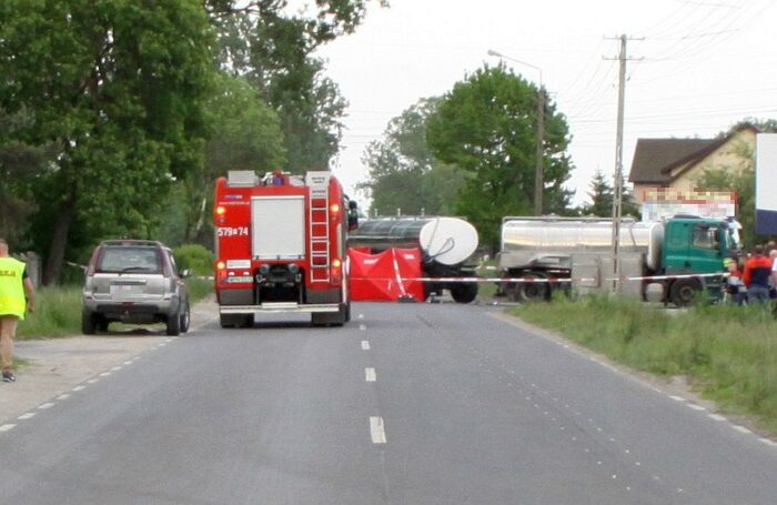transport mleka, mleczarka, Raciąż, powiat płoński, osp raciąż