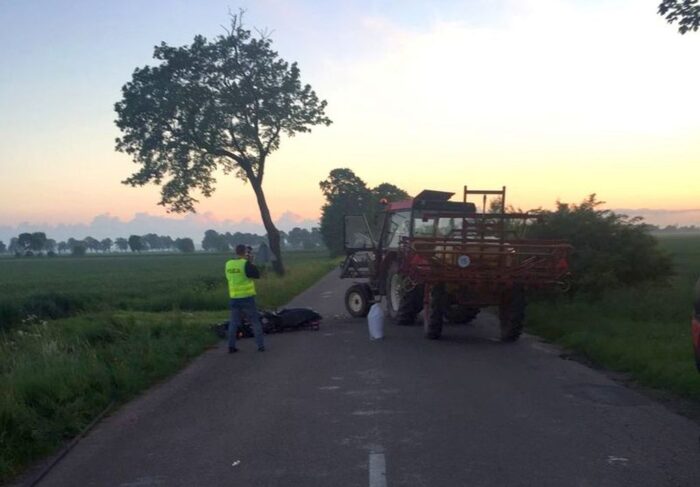 wypadki z udziałem ciągników, wypadki na drogach,  Lichnówki, powiat malborski, kpp malbork