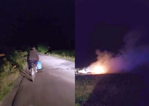 OSP Brwilno, pożar siana, powiat płocki, podpalacz