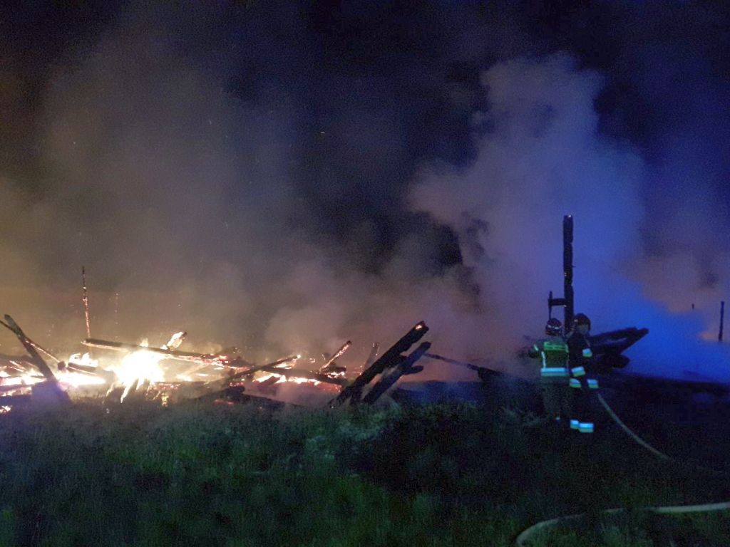 pożary w gospodarstwach, pożar gęśnika, Ogrodniki, powiat hajnowski, Liski, powiat gołdapski