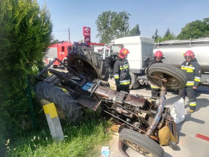 pińczów, Łazy, powiat krośnieński, wypadki z udziałem ciągników