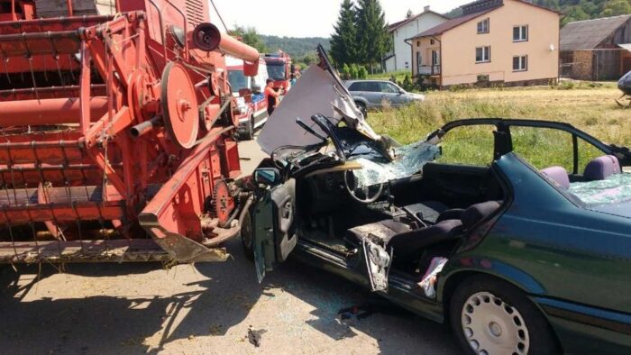 wypadki z udziałem kombajnów, Piątkowa, powiat przemyski, marta fac