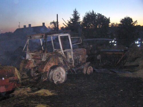 pożary w gospodarstwach, pożar zboża, krokowo , nidzica, szamotuły, międzychód