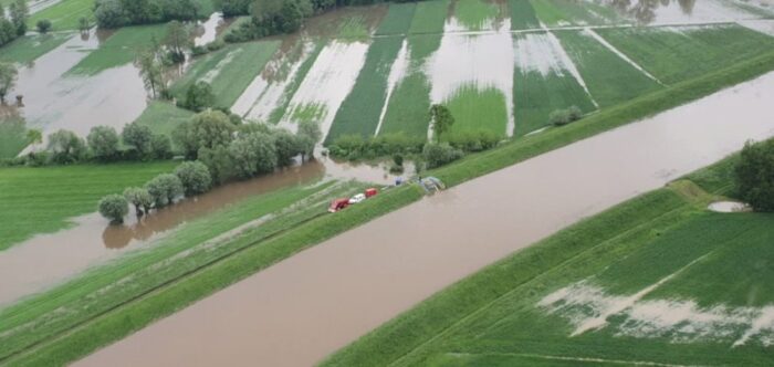 powódź 2019, zalane pola, podkarpackie, rolnicy, powódź, rolnictwo