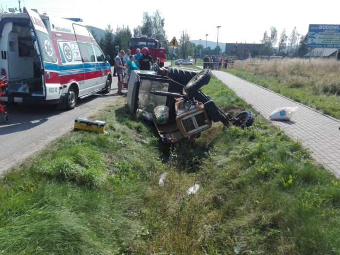 wysowa zdrój, powiat gorlicki, wypadki z udziałem ciągników, wypadki na drogach, kpp w gorlicach