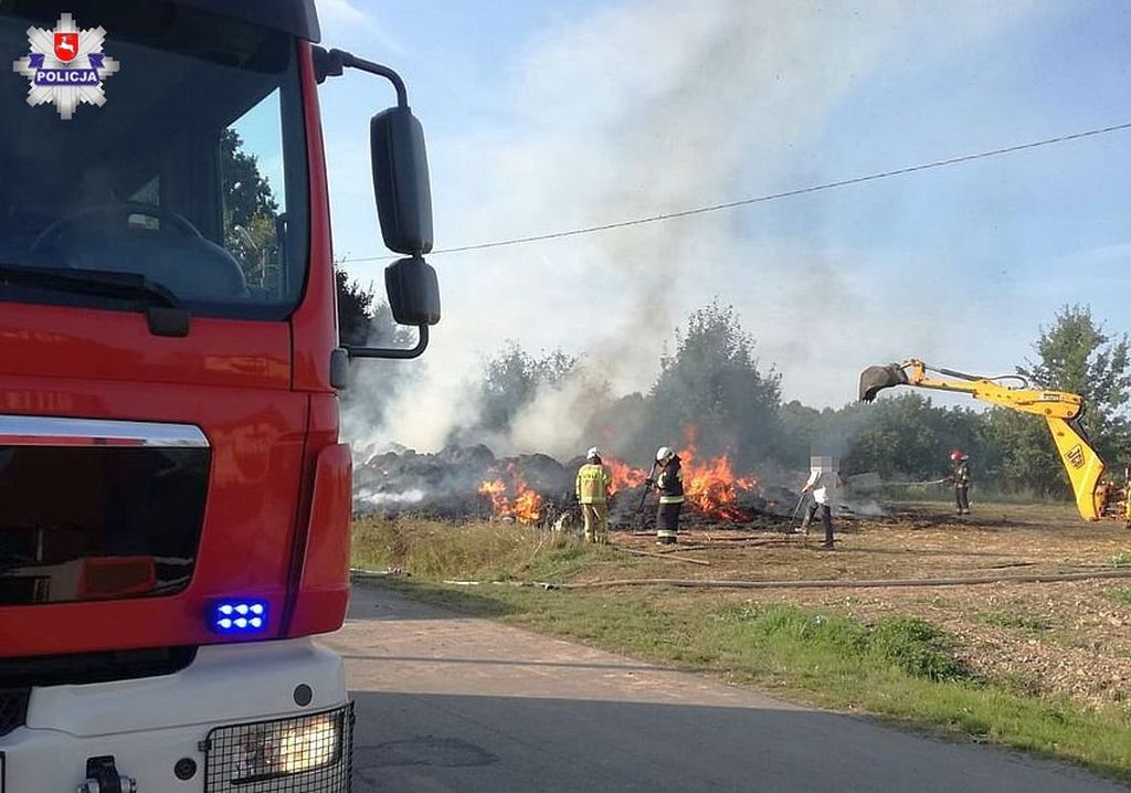 pożary w gospodarstwach, pożary na polu, gmina Goraj, gmina Frampol, powiat biłgorajski, olszewo