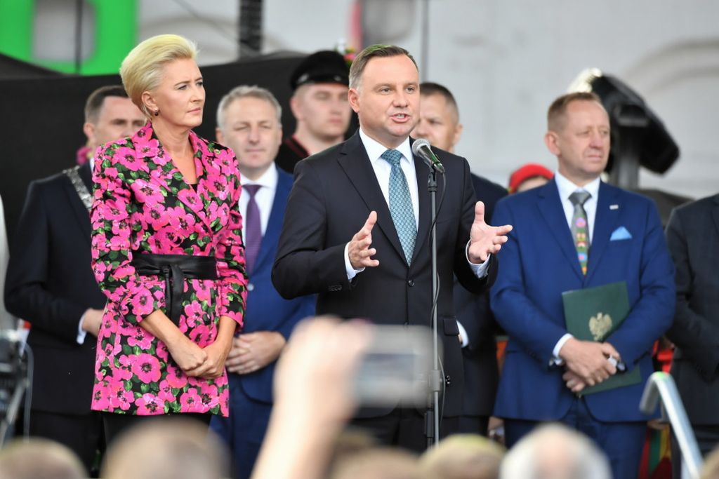 Prezydent RP, Andrzej Duda z małżonką, Agata Kornhauser-Duda, Święto Kwiatów, Owoców i Warzyw w Skierniewicach