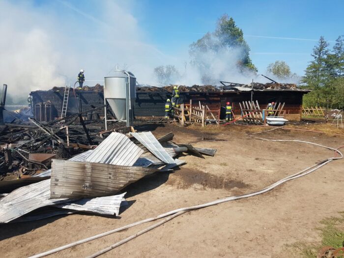 pożary w gospodarstwach, suszarnie tytoniu, powiat kazimierski, gliniski