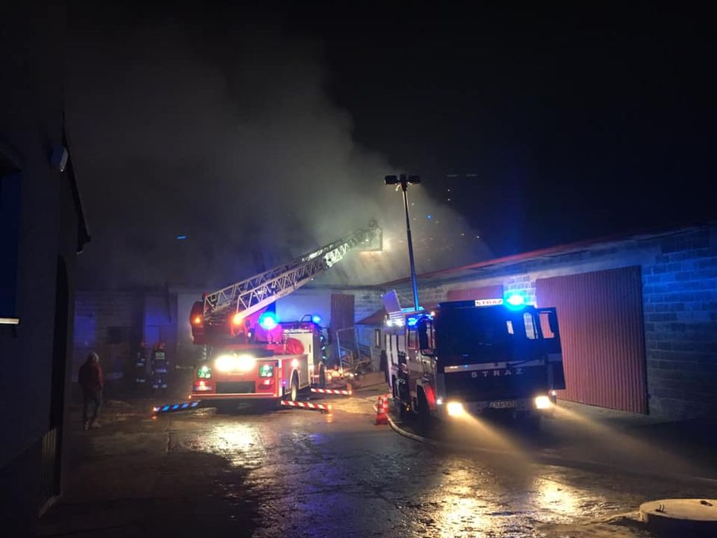 pożar gospodarstwa, świętokrzyskie, Kolonia Grzybów, straż pożarna, gowin, pomorze