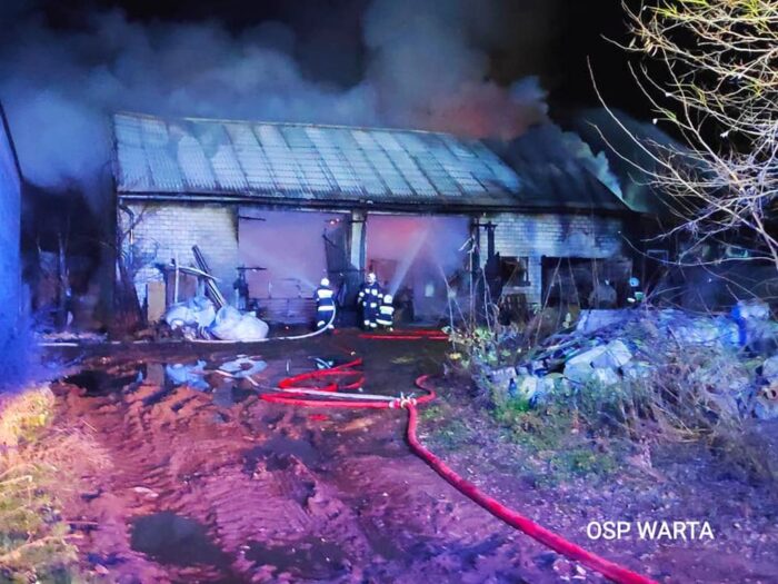 Glinno, powiat sieradzki, pożary w gospodarstwach