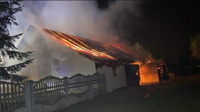 pożar stodoły, breń, pożary w gospodarstwach, gmina Lisia Góra