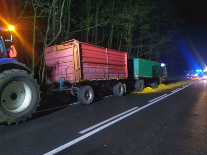 Jeziorki, powiat sulęciński, wypadki z udziałem ciągników rolniczych, wypadki na drogach