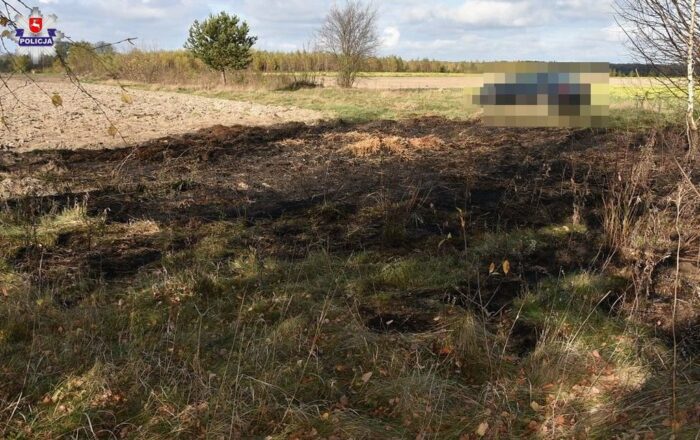 pożar bel słomy, płonące bele słomy, podpalenie, przestępczość, policja, izbica kujawska