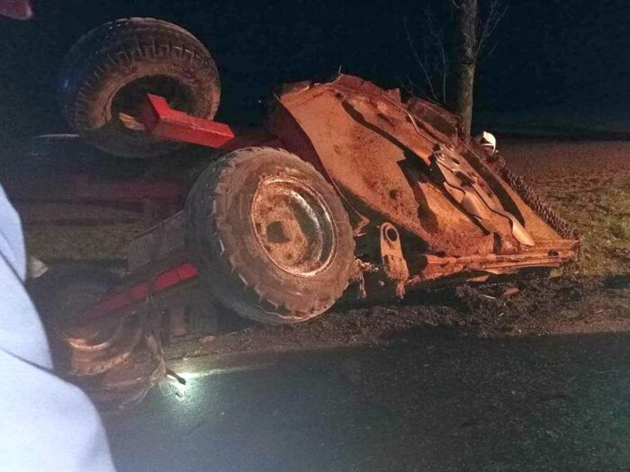 Brójce, Lutol Suchy, powiat międzyrzecki, maszyna rolnicza spadła z lawety