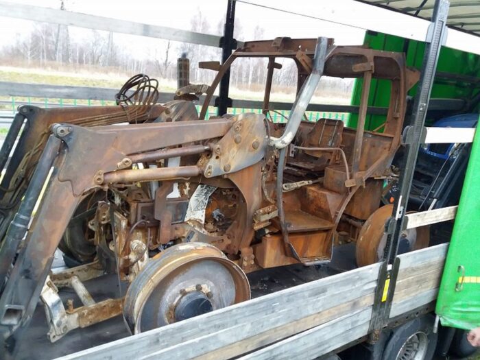 spalony traktor na granicy, autostrada A4, Jędrzychowice, powiat zgorzelecki