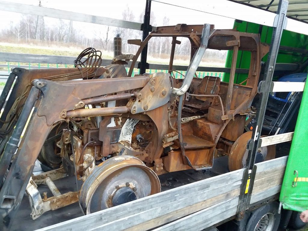 spalony traktor na granicy, autostrada A4, Jędrzychowice, powiat zgorzelecki