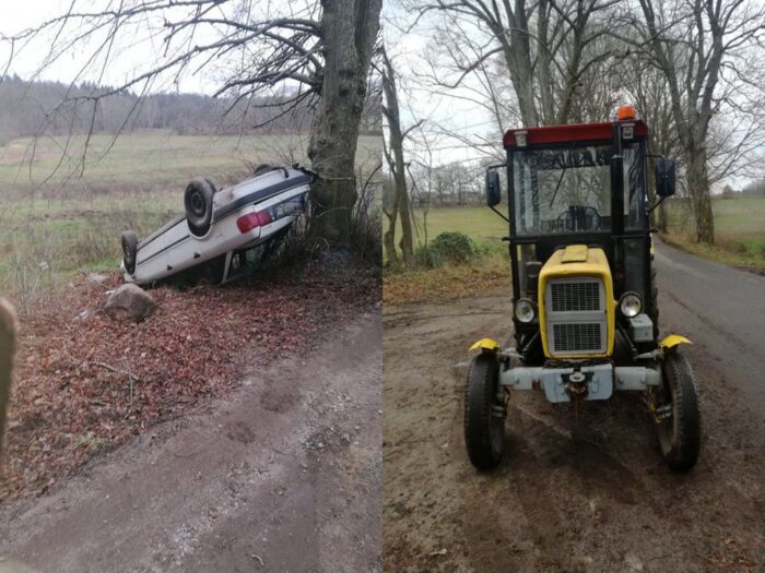 pijani traktorzyści, wypadki na drogach, gmina Główczyce, KMP w Słupsku