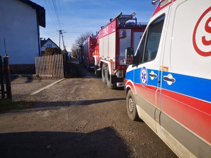 wypadek przy wycince drzewa, gmina gnojno, Sułkowice, powiat wadowicki