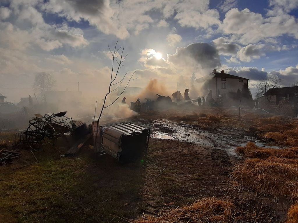 pożary w gospodarstwach, Krasew, powiat radzyński, Żerocin