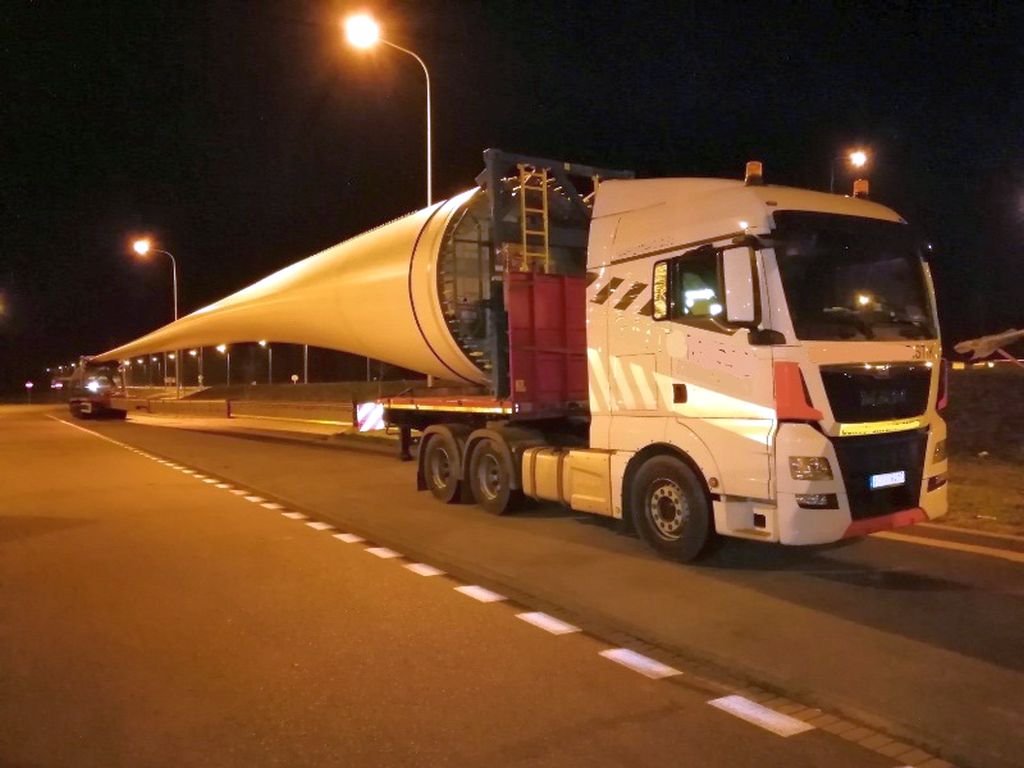 trasa S3, kunowo, transport elementów siłowni wiatrowej, inspekcja transportu drogowego