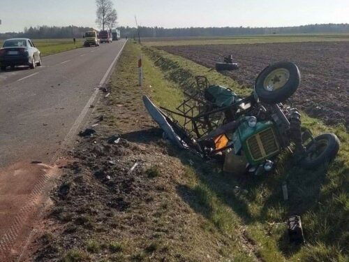 wypadki z udziałem ciągników rolniczych, wypadki na drogach, gmina Wojcieszków, Marcin Józwik