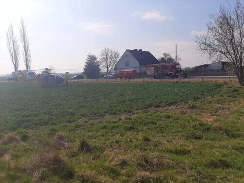 wypadki w gospodarstwach, śmierć pod ciągnikiem, gaj, wierzbie, powiat śremski