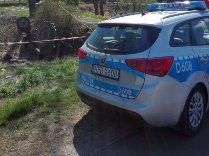 wypadki z udziałem ciągników rolniczych, wypadki na drogach, poniatowa, powiat opolski
