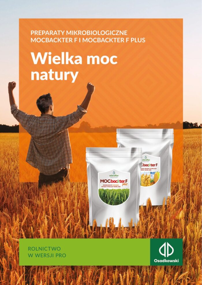 MOCbackter F, MOCbackter F plus, Osadkowski S.A., higienizacja środowiska upraw polowych, preparaty mikrobiologiczne