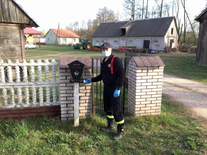 gmina zambrów, strażacy osp, maseczki, epidemia koronawirusa