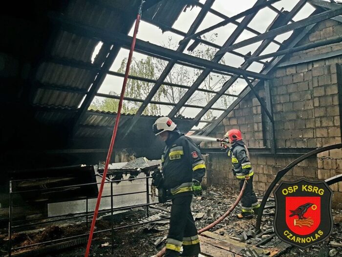 pożar w gospodarstwie, Chechły, powiat zwoleński, Krzysztof Figurski