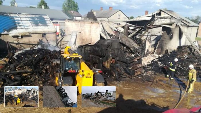 pożar we wsi modrzew, zrzutka, pożar, mazowieckie