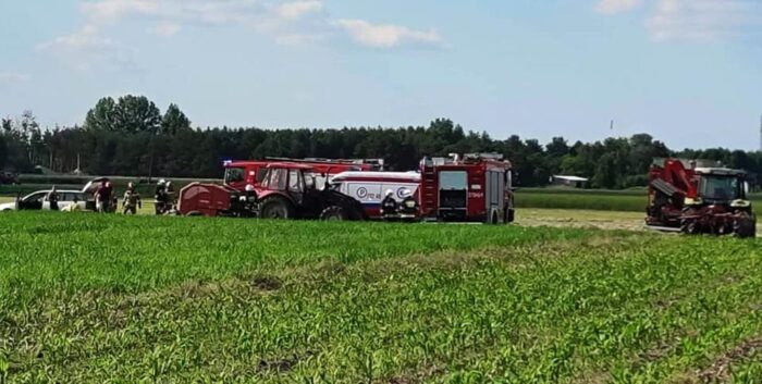 wypadki na polu, Szczepidło, śmigłowiec lpr, KM PSP w Koninie