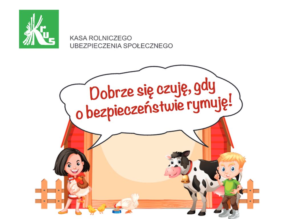 krus, konkurs dla dzieci, rymowanka o bezpieczeństwie w gospodarstwie