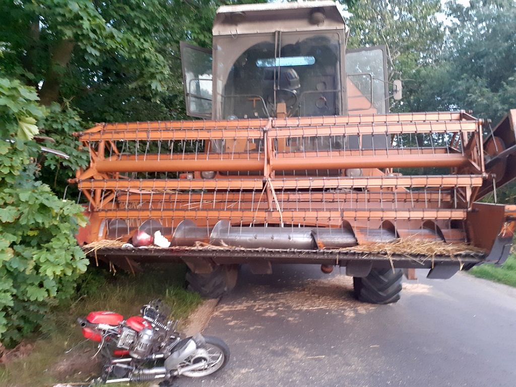 wypadek, żniwa, śmierć na drodze, policja