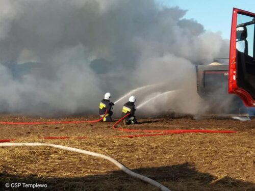 pożar ciężarówki, pożar, pożar ciężarówki z nawozami