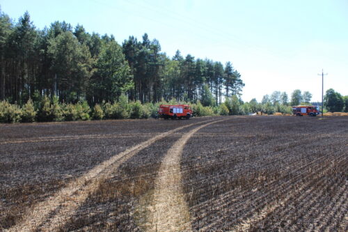 pożar ścierniska, Kosobudy, powiat drawski