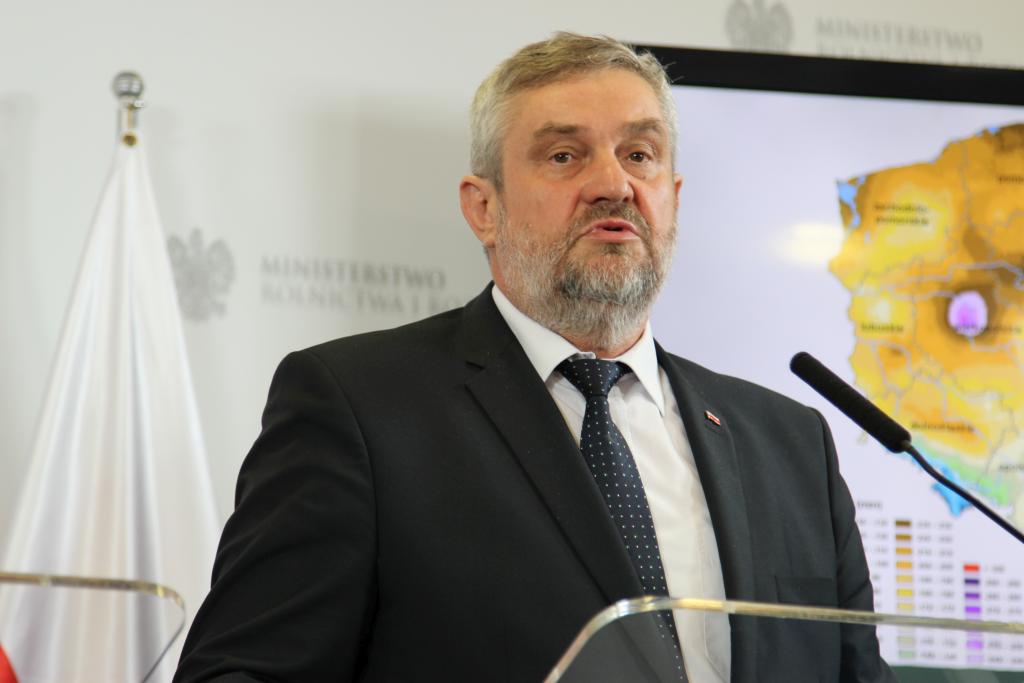 susza, zboża, straty w uprawach, MRiRW, susza 2018, Jan Krzysztof Ardanowski