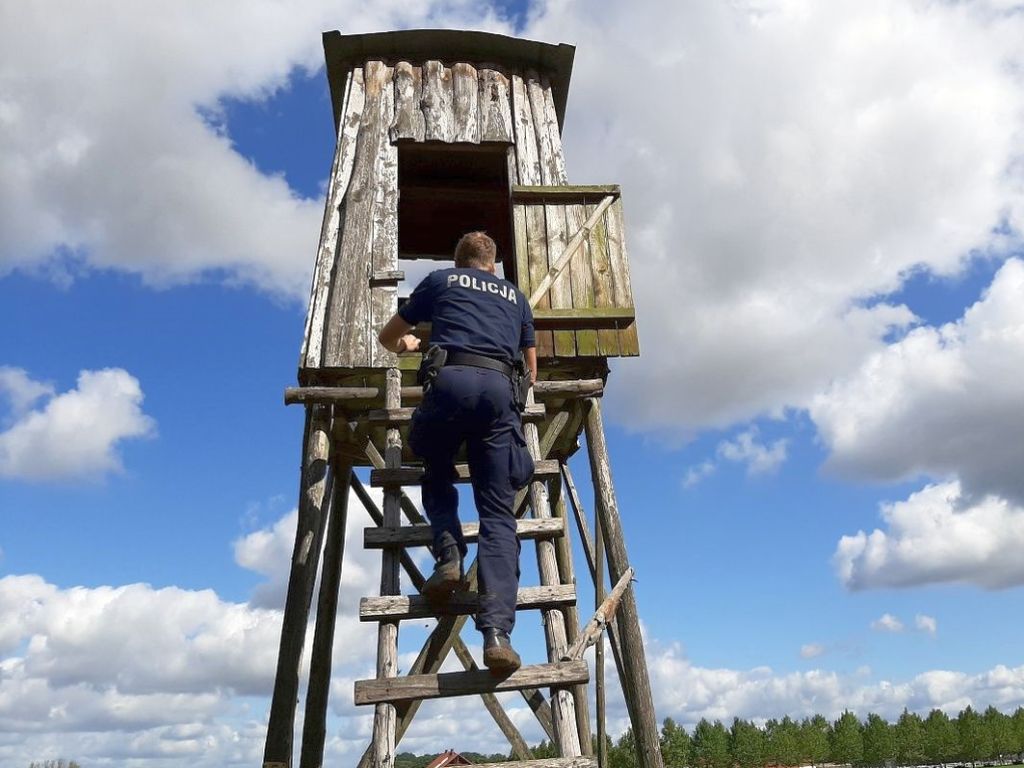 postrzelenie na polowaniu,  Sieniec, powiat wieluński, KPP w Wieluniu
