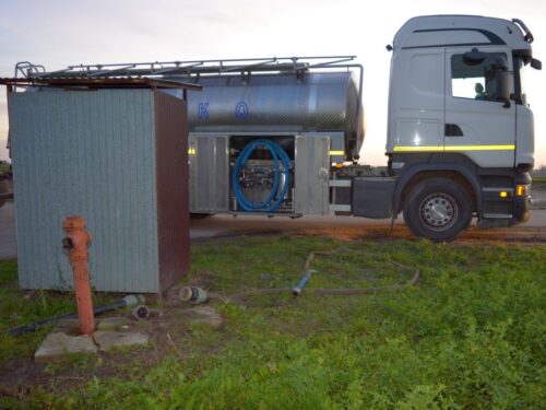 Pścinno, powiat makowski, Marcin Krasucki, transport mleka