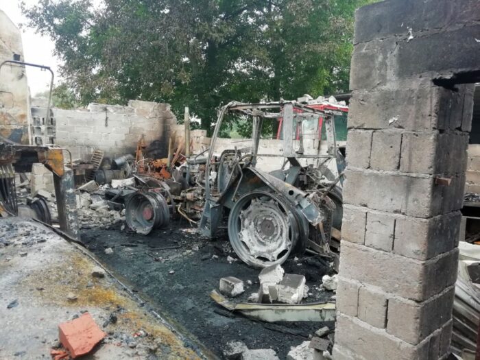 pożar gospodarstwa, świętokrzyskie, Kolonia Grzybów, straż pożarna, gowin, pomorze