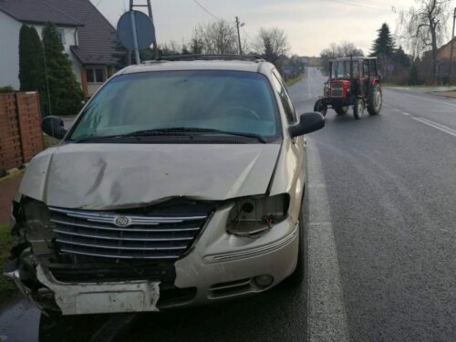 wypadki z udziałem ciągników rolniczych, wypadki na drogach, Brzozowa Gać, powiat puławski