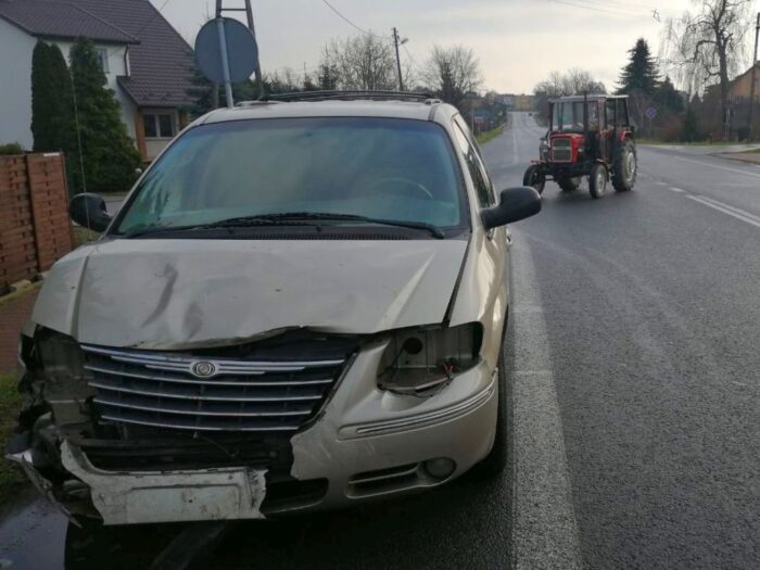 wypadki z udziałem ciągników rolniczych, wypadki na drogach, Brzozowa Gać, powiat puławski