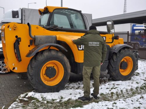 kradzież ładowarki, Straż Graniczna, ładowarka teleskopowa