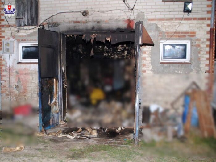 pożar gospodarstwa, świętokrzyskie, Kolonia Grzybów, straż pożarna, gowin, pomorze